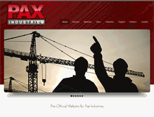 Tablet Screenshot of paxindustries.com
